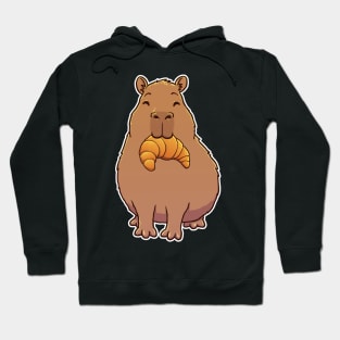 Capybara Croissant Pastry Hoodie